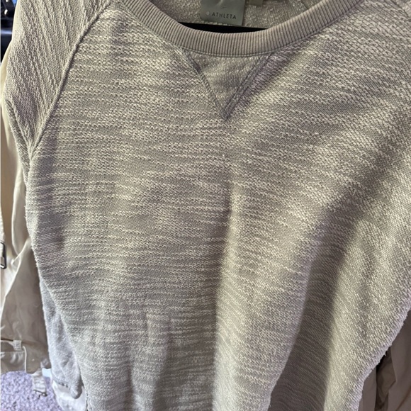 ATHLETA GRAY CASTLE PEAK SLUB CREWNECK SWEATSHIRT SIZE MED - Picture 3 of 5